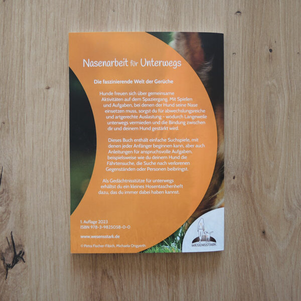 Buchcover Rückseite Nasenarbeit für Unterwegs